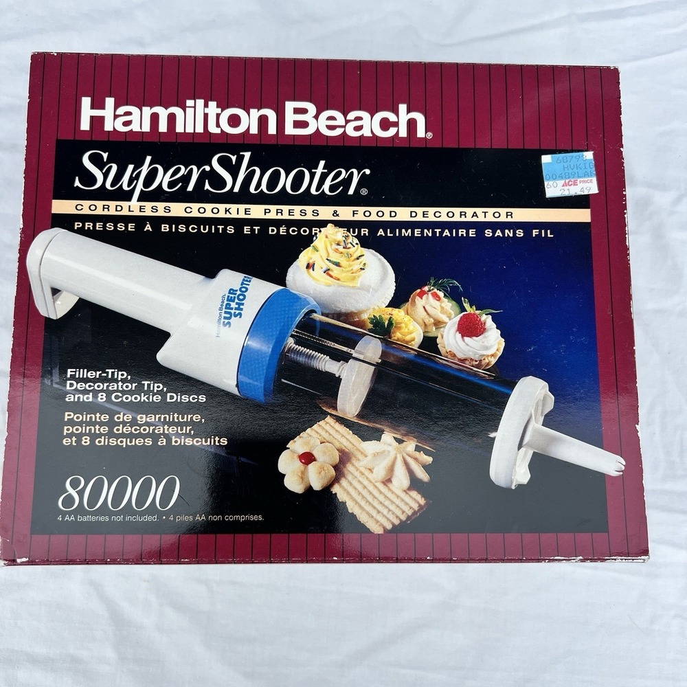 Hamilton Beach Super Shooter Cookie Press Cordless Food Decorator Model 80000
